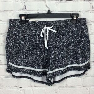 Authentic American Heritage Women’s Size L SO Shortie Running Shorts Black/White